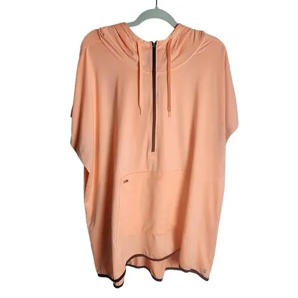 Livi Active lightweight hooded 1/4 zip vest sz 26/28 kangaroo pocket sleeveless - Picture 1 of 9